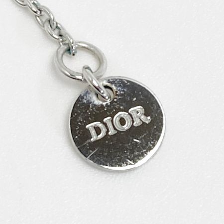  Christian Dior クリスチャンディオール Clair D Lune CDロゴ ラインストーン ネックレス シルバー GP 箱・布袋有