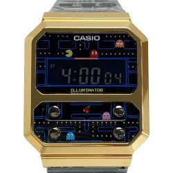 ☆☆ CASIO カシオ パックマン コラボレーションモデル A100WEPC-1BJR クォーツ メンズ 腕時計 PAC-MAN Bランク