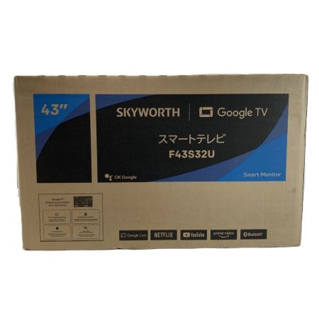  SKYWORTH チューナーレス Smart TV 43インチ 4K対応 F43S32U TVチューナー非搭載