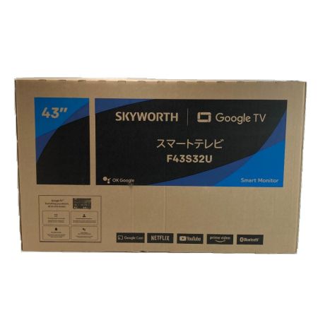 SKYWORTH チューナーレス Smart TV 43インチ 4K対応 F43S32U TVチューナー非搭載