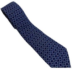 ☆☆ HERMES エルメス シルクネクタイ ネイビー シルク100％ Bランク