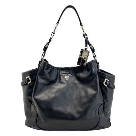  PRADA プラダ ショルダーバッグ  BR3789 ブラック レザー ギャランティーカード・保存袋付 レディース