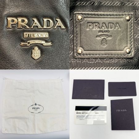  PRADA プラダ ショルダーバッグ  BR3789 ブラック レザー ギャランティーカード・保存袋付 レディース