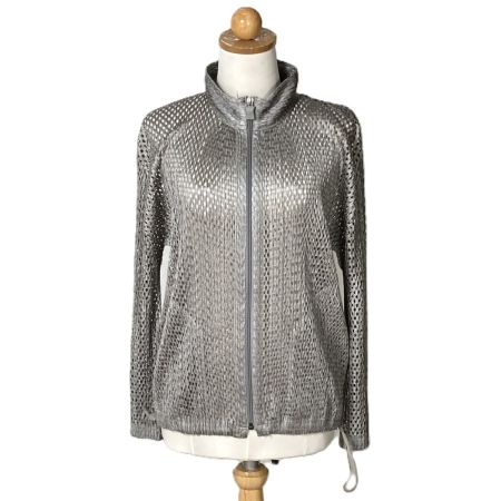  ISSEY MIYAKE イッセイミヤケ PLEATS PLEASE カーディガン PP83-JC592 グレー サイズ 3 レディース