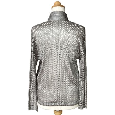  ISSEY MIYAKE イッセイミヤケ PLEATS PLEASE カーディガン PP83-JC592 グレー サイズ 3 レディース