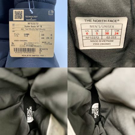  THE NORTH FACE ザノースフェイス ヌプシブーティ ウォータープルーフ NF52272 ブラック SIZE 24cm
