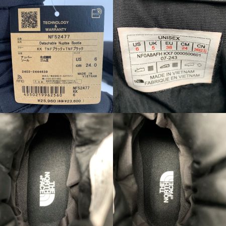  THE NORTH FACE ザノースフェイス デタッチャブル ヌプシ ブーティ NF52477 ブラック SIZE 24cm