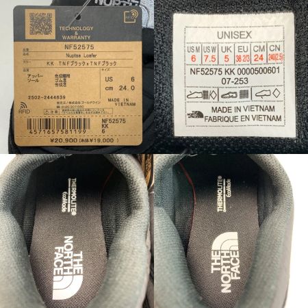  THE NORTH FACE ザノースフェイス レディース ウィンターシューズ  ヌプシ ローファー NF52575 ブラック SIZE 24cm ユニセックス 