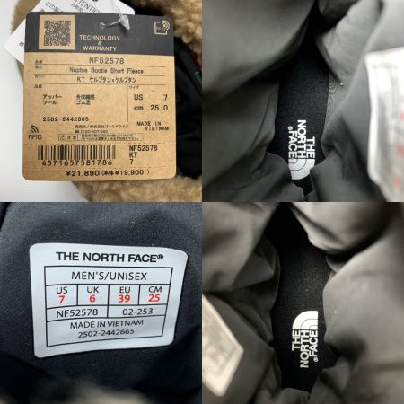  THE NORTH FACE ザノースフェイス ヌプシ ブーティ ショート フリース NF52578 ブラウン SIZE 25cm