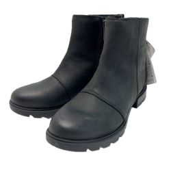 ☆☆ SOREL ソレル EMELIE III ZIP WP ミディブーツ ミドル 黒 レザー NL5019-010 ブラック SIZE 23.5cm Bランク