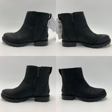  SOREL ソレル EMELIE III ZIP WP ミディブーツ ミドル 黒 レザー NL5019-010 ブラック SIZE 23.5cm