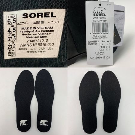  SOREL ソレル EMELIE III ZIP WP ミディブーツ ミドル 黒 レザー NL5019-010 ブラック SIZE 23.5cm