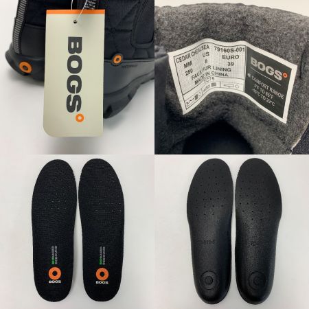  BOGS CEDARCHELSEA セダーチェルシー  79160 ブラック サイドゴアブーツ  SIZE 25cm