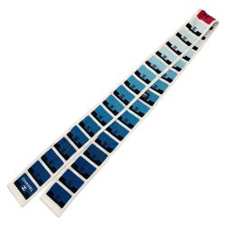 ☆☆ CHANEL シャネル ヘアバンド 細いスカーフ ツイリー ホワイト×ブルー シルク100% Bランク