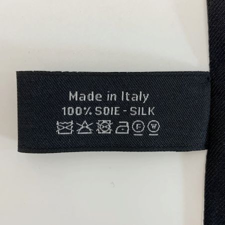  CHANEL シャネル ヘアバンド 細いスカーフ ツイリー ホワイト×ブラック シルク100％