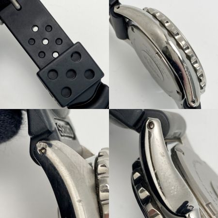  SEIKO セイコー AIR DIVERS 200m ダイバースキューバ V145-0AH0 ブラック ソーラー メンズ 腕時計