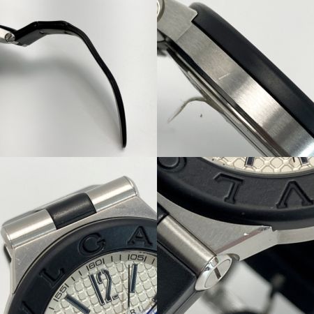  BVLGARI ブルガリ ディアゴノ デイト DG40SV シルバー 自動巻き メンズ 腕時計 箱有 DIAGONO