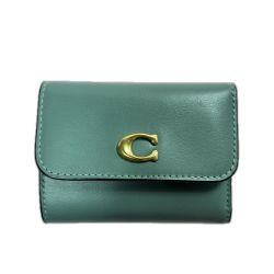 ☆☆ COACH コーチ  エッセンシャル カードフォルダー ウォレット CZ111 グレージュ レザー レディース Bランク