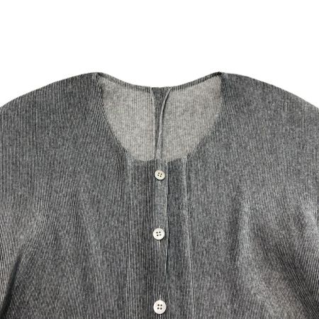  ISSEY MIYAKE イッセイミヤケ PLEATS PLEASE カーディガン PT21-FO209 グレー サイズ 3 レディース