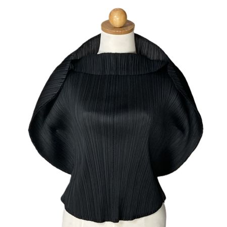 ISSEY MIYAKE イッセイミヤケ PLEATS PLEASE 円型カットソー PP43-JK911 ブラック サイズ 3 レディース