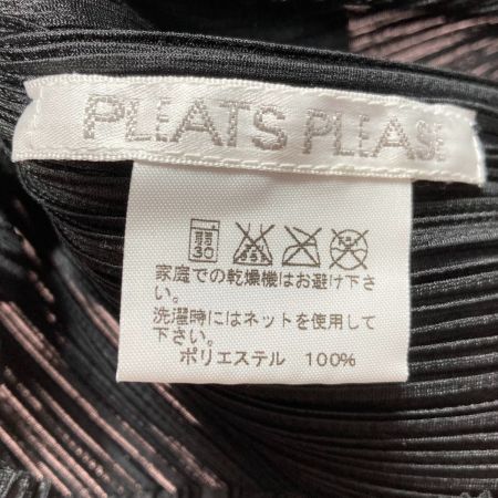  ISSEY MIYAKE イッセイミヤケ PLEATS PLEASE 円型カットソー PP43-JK911 ブラック サイズ 3 レディース