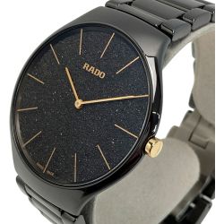 ☆☆ RADO ラドー トゥルー シンライン ネイチャー R27004302 ブラウン クォーツ メンズ 腕時計 箱・取説有 Bランク