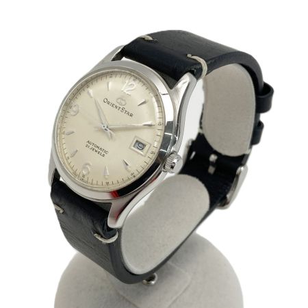  ORIENT STAR オリエントスター デイト 21石 裏スケ 597302-70 シルバー 自動巻き メンズ 腕時計