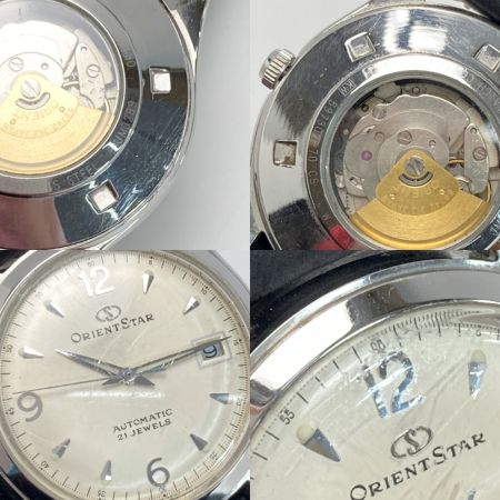  ORIENT STAR オリエントスター デイト 21石 裏スケ 597302-70 シルバー 自動巻き メンズ 腕時計