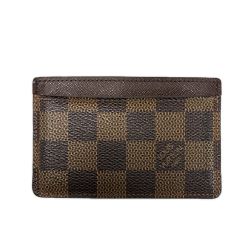 ☆☆ LOUIS VUITTON ルイヴィトン ダミエ N61722 エベヌ カードケース Cランク