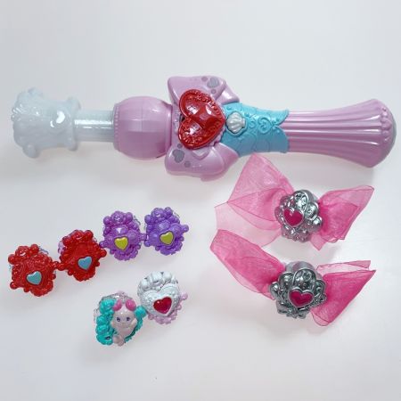   トロピカルージュプリキュア おしゃべりくるるん・トロピカルコンパクト×2・ハートルージュステッキ 4点セット