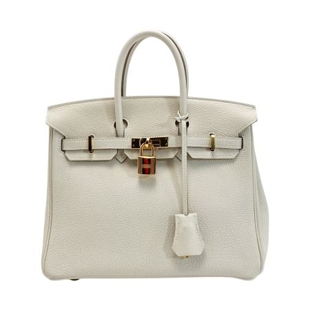  HERMES エルメス バーキン25 ハンドバッグ クレ トゴ T刻印 クロシェット・カデナ・鍵有