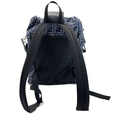  FENDI フェンディ リュック ズッカ FFジャガードストライクミディアム 7VZ070 ブルー/ブラック ファブリック レザー