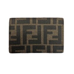 ☆☆ FENDI フェンディ カードケース ズッカ柄 ブラウン Bランク