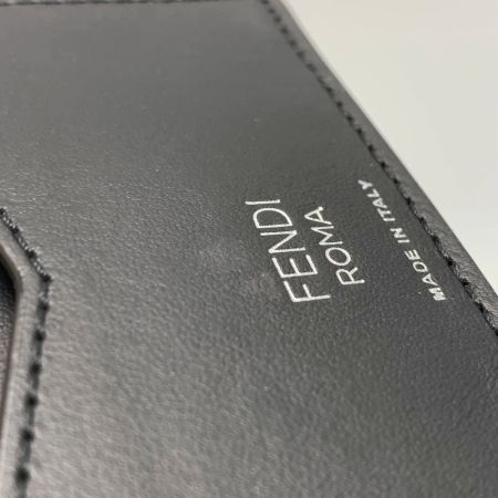  FENDI フェンディ カードケース ズッカ柄 ブラウン