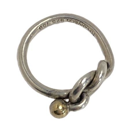  Tiffany & Co. ティファニー ラブノット リング SV925/K18YG 7号相当 シルバー/ゴールド 指輪