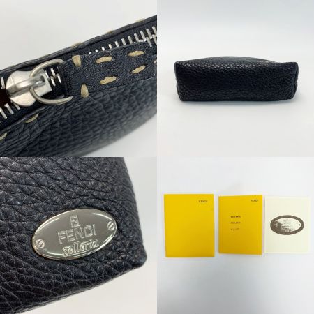  FENDI フェンディ セレリア ポーチ  8Ｎ0036 ブラック レザー