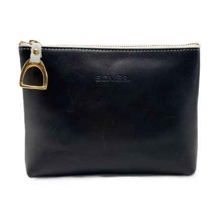  Somes Saddle ソメスサドル アブミチャームポーチ ブラック 牛側 GD金