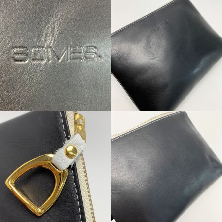  Somes Saddle ソメスサドル アブミチャームポーチ ブラック 牛側 GD金