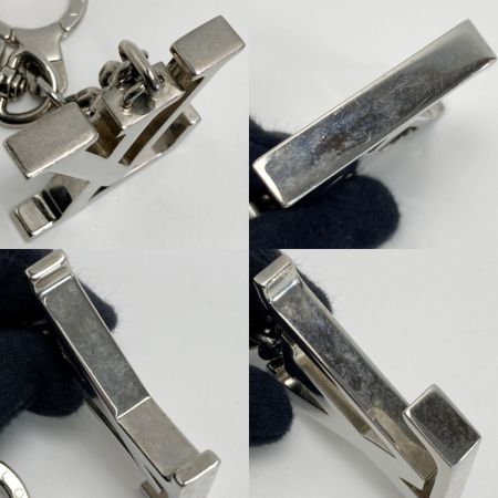  LOUIS VUITTON ルイヴィトン LV イニシャル キーホルダー M01192 シルバー メタル チャーム キーリング