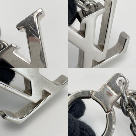  LOUIS VUITTON ルイヴィトン LV イニシャル キーホルダー M01192 シルバー メタル チャーム キーリング