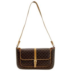 ☆☆ CELINE セリーヌ ワンショルダーバッグ CELINE マカダム柄 ブラウン レディース Bランク