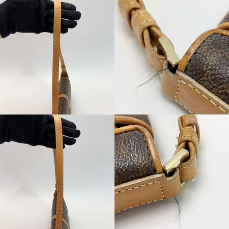  CELINE セリーヌ ワンショルダーバッグ CELINE マカダム柄 ブラウン レディース