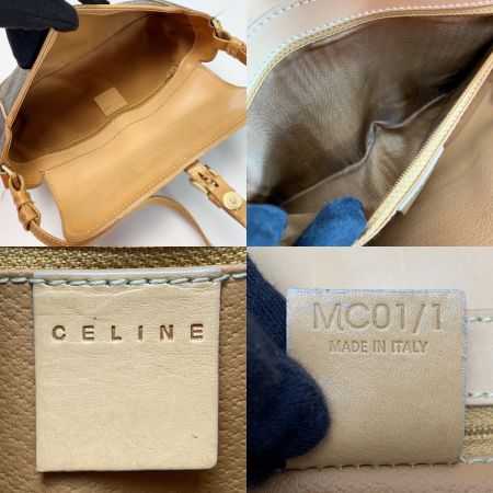  CELINE セリーヌ ワンショルダーバッグ CELINE マカダム柄 ブラウン レディース