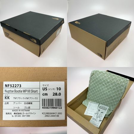  THE NORTH FACE ザノースフェイス ヌプシ ブーティ ウォータープルーフ VII ショート NF52273 ブラック SIZE 28cm 箱有