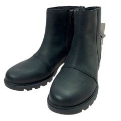  SOREL ソレル EMELIE III ZIP WP ミディブーツ ミドル 黒 レザー NL5019-010 ブラック SIZE 24.5cm Bランク
