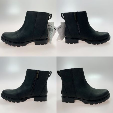  SOREL ソレル EMELIE III ZIP WP ミディブーツ ミドル 黒 レザー NL5019-010 ブラック SIZE 24.5cm