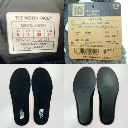  THE NORTH FACE ザノースフェイス ヌプシ ブーティ ショート フリース NF52578 グレー SIZE 24cm
