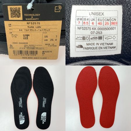  THE NORTH FACE ザノースフェイス ウィンターシューズ  ヌプシ ローファー NF52575 ブラック SIZE 25cm ユニセックス 