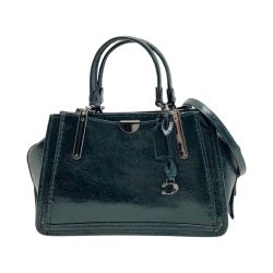 ☆☆ COACH コーチ ドリーマー21 2WAYバッグ 38543 グリーン ショルダーバッグ メタリックレザー Bランク