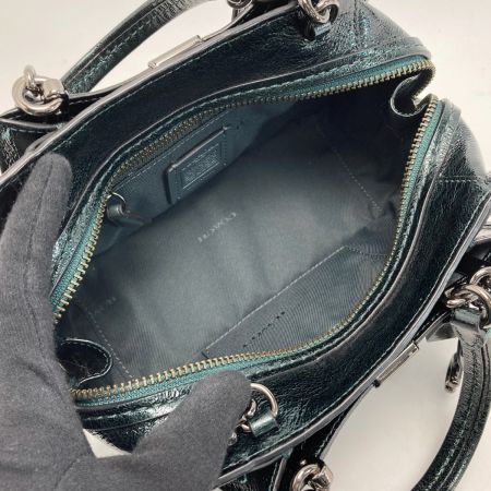  COACH コーチ ドリーマー21 2WAYバッグ 38543 グリーン ショルダーバッグ メタリックレザー